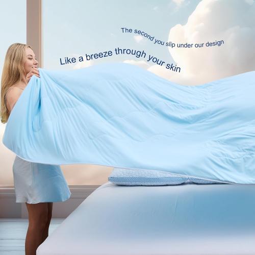 QUTOOL® Cooling Blankets for Hot Sleepers Summer Comforter for Night Sweats Full/Queen
