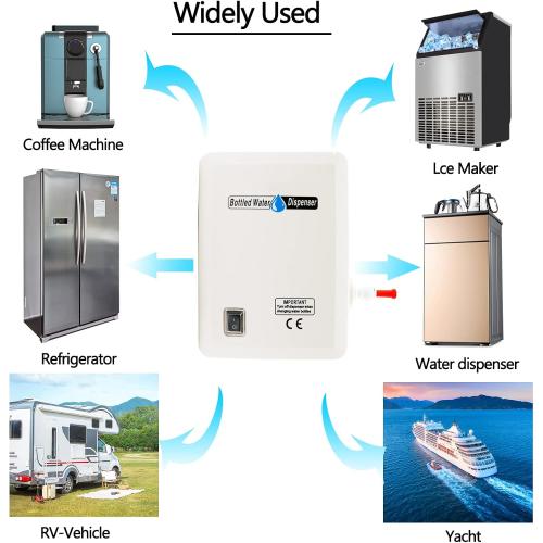 Bottled Drinking Water Pump System Single-Tube Power 25W, Bottled Water Dispensing 2L Flow Electric Water Pump for 5 Gallon Bottle Water for Coffee,Refrigerators,Ice Maker,Faucet