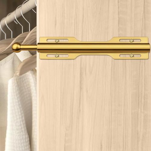 FIRJOY 12 Valet Rod for Closet Pull Out (2 Pack, Brushed Gold)
