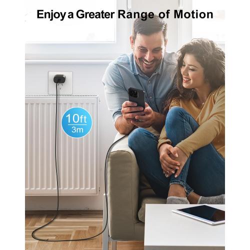 Type C Charger Fast Charging, 2Pack [10FT&6FT] Long USB C Cable with 25W Phone Super Fast Charger Block Compatible with Galaxy S25/S24/Plus/Ultra,iPhone 15/16/17/Air/Plus/Pro Max
