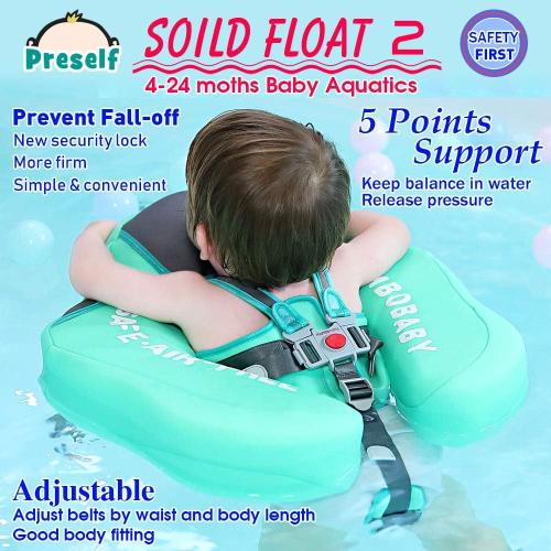 Color Pink  Baby Solid Float Ring Infant Toddler Safety Aquatics Swim Floating Swimming Pool School Training (Pink)