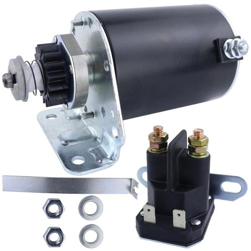 Starter 16 Teeth with Relay for Craftsman LT1000 LT2000 YTH2348 | for John Deere LA120 LA130 LA135 LA140 LA145 LA150 LA155 LA165 LA175 with BS Engine AM122337 390838 497595