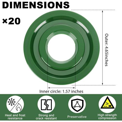 20 Pcs Sprinkler Spray Protector Donut 1.57 ID Plastic Sprinkler Head Protector Lawn Covers for Outside, Prevent Grass from Blocking
