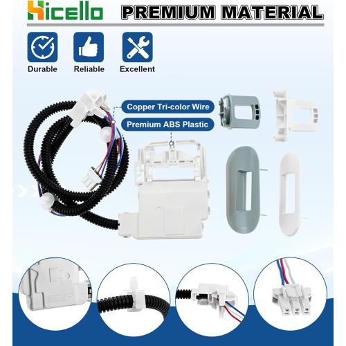 Upgrade Copatible with GE Washer with WH08X32697 WH01X24114 Lid Lock & Harness Kit - Premium Replacement for GE Washer Lid Lock Switch, Wire & Lock Replacement for Reliable Performance