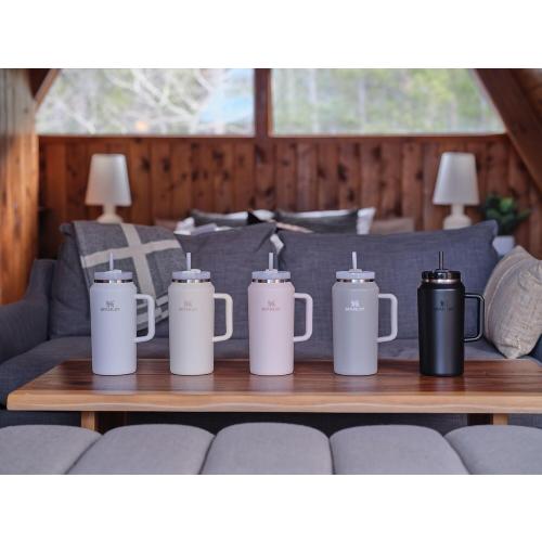 STANLEY Quencher H2.0 Tumbler with Handle & Straw 64 oz | Flowstate 3-Position Lid | Large Capacity for Travel & Sports | Insulated Stainless Steel Cup | BPA-Free | Cream 2.0