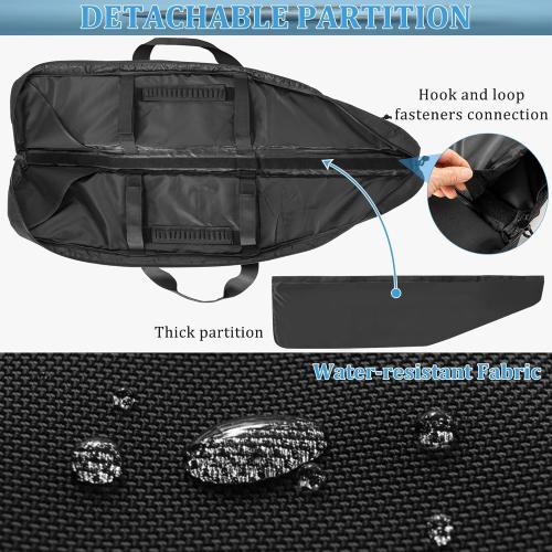 Color green Soft Double Shotgun Rifle Case 32/38/42/46/52/55 Long Rifle Bag for Hunting Shooting Range, Firearm Transportation, With Multiple Magazine Holder Pouches