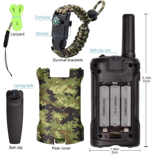 Walkie Talkies for Kids 22 Channel 2 Way Radio 3 Miles Long Range Handheld Walkie Talkies Durable Toy Best Birthday Gifts for 6 Year Old Boys and Girls fit Adventure Game Camping (Green Camo 1)
