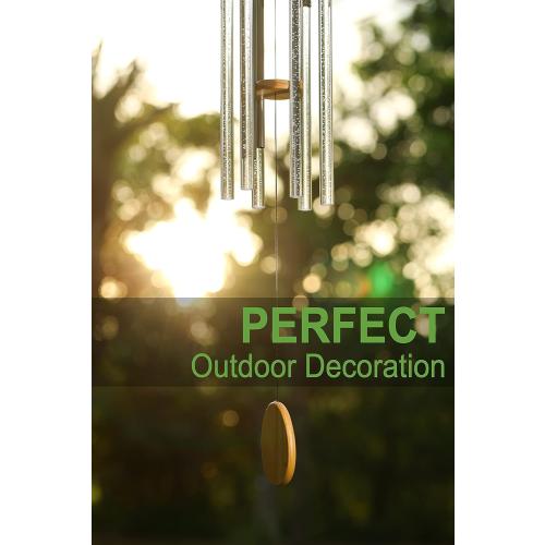 Solar Wind Chimes for Outside, DesGully 6 LED Tubes Color Changing Outdoor Clearance Unique Garden Decor Colorful Patio, Gifts for Her/Him (37 Long)