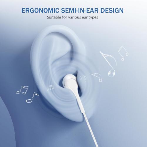 Earbuds Headphones with Microphone Pack of 5, Noise Isolating Wired Earbuds, Earphones with Powerful Heavy Bass Stereo, Compatible with Android, Phone, Laptops, MP3 and Other Interfaces (3.5mm)