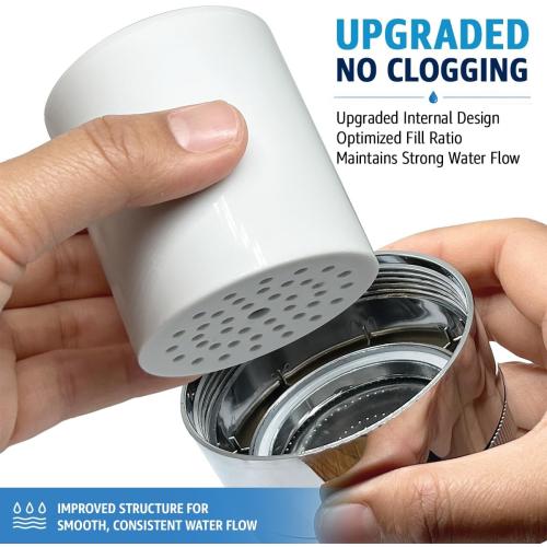 Casaheal 4 Pack 15 Stage Shower Filter Replacement Cartridge for Hard Water, Universally Compatible with Any Similar Design, Shower Water Softener with High Output