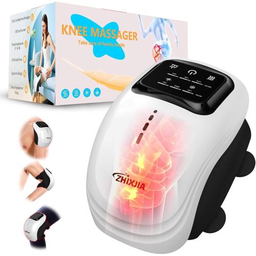 Red Light and Massage Therapy, 3-in-1 Smart Portable Knee Massager, 3 Vibration Modes and 3 Heating Levels LED Vitality Joints Knee Massager, Gift for Men and Women