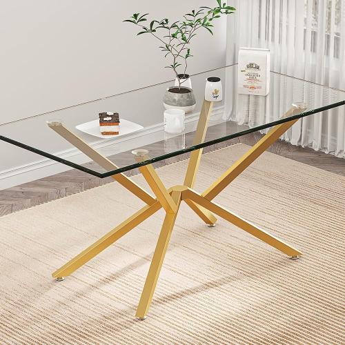 30 Inch Metal Table Base for Dining Room, Heavy Duty Table Legs for Glass, Marble, and Wood Tops, Furniture Legs for Home,Kitchen,Office (Gold)