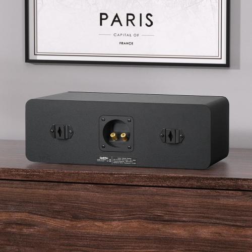 Saiyin Center Channel Speaker,Dual 4-Inch Woofers and Silk Tweeter, Crystal-Clear for Home Theater Dialogue,Passive, Wall Mountable, Single