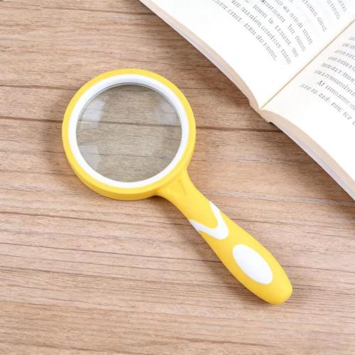 Magnifying Glass, 65mm Hand-Held 10X Reading Magnifier with Non-Slip Rubber Grip, Good for Senior Reading