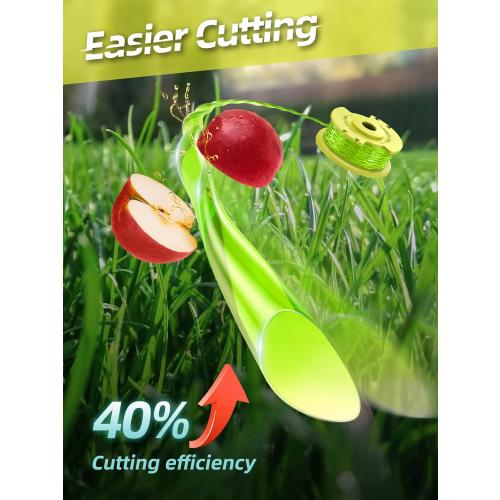 String Trimmer Refill for Ryobi One Plus  AC80RL3,11 FT/0.080-Inch Weed Eater String Compatible with Ryobi Weed Wacker 18v, 24v, and 40v Trimmers (12 Trimmer Line & 3 Trimmer Cap)
