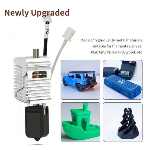Upgrade Kobra 3/Kobra 3 V2 Combo Ceramic Hotend,0.4mm Hardened Steel Nozzle Heating Block Integrated Structure Hot End Replacement Compatible with ANYCUBIC Kobra 3/Kobra 3 V2 Combo 3D Printer