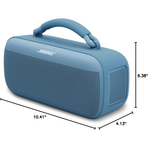 Bose SoundLink Max Portable Speaker, Large IP67 Waterproof Bluetooth Speaker, Up to 20 Hours of Playtime, USB-C, Built-in 3.5mm AUX Input, Blue Dusk