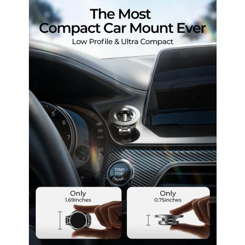 LISEN for MagSafe Car Mount for iPhone 17 Pro Max [24 Strong Magnets] Classic Magnetic Phone Holder for Car Dashboard Magnet Phone Mount Car Cell Phone Holder for iPhone 17 Pro Max Air 16 15 14 13 12