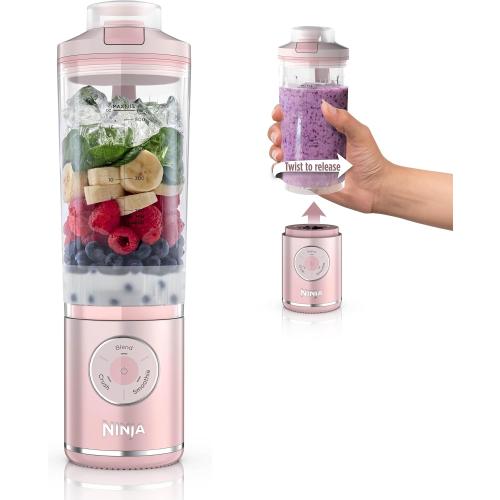Ninja Blast Max, Portable Blender   Twist & Go, Personal Smoothie, Blend, Ice Crush, 3 Programs, Cordless, 22 oz removable Vessel, Dishwasher Safe, Leakproof, Pink, BC251PK
