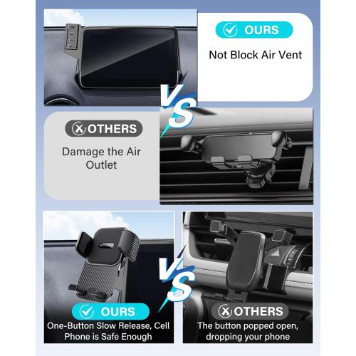 SKYLOTEC Car Phone Holder for Toyota Land Cruiser LC250 2024 2025 Accessories 8/12.3-Inch Screen Fixed Clip, Automobile Cradles Phone Mount, Cell Phone Base Not Block Air Vent