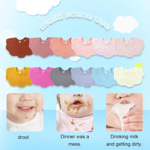 Muslin Baby Bibs for Drooling and Teething Newborn Drool Bibs for Baby Girl Boy
