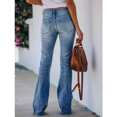 KUNMI Women's Flare Bell Bottom Jeans High Waisted Wide Leg Bootcut Jeans Stretchy Denim Pants