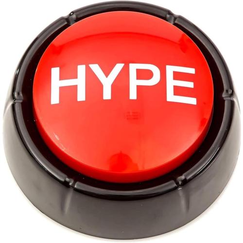 Sound RX “The Hype Button” Hip Hop Air Horn Sound Effect Button – DJ Party Noise Maker, Funny Desk Toy & Celebration Buzzer (Batteries Included)