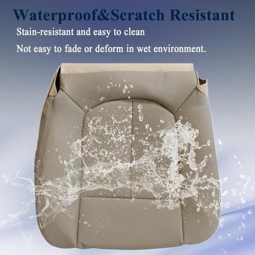 Front Driver & Passenger Bottom & Top Lean Back Replacement Perforated Microfiber Leather Seat Cover