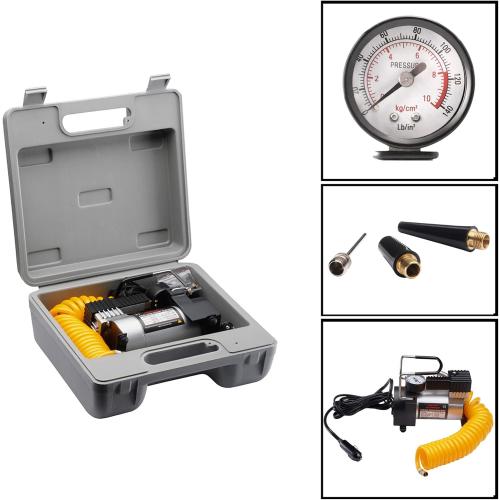 RAD Sportz 12 Volt Electric Tire Air Pump with Gauge for Bike/Auto