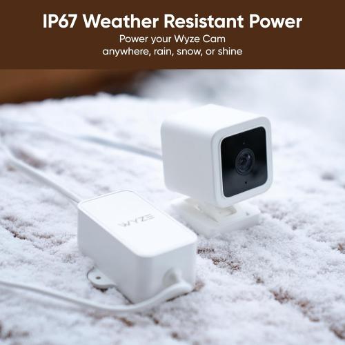 Size 12 feet Shaped Micro-USB Adapter Included)Wyze Outdoor Power Adapter, Works with Wyze Cam v3/v3 Pro/v4, Cam OG, Pan v3 and Battery Cam Pro(L-Shaped Micro-USB Adapter Included)