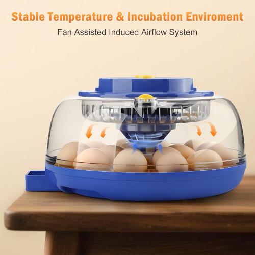 Incubators-for-Hatching-Eggs, TACOSO 18-Egg-Incubator for Hatching Chickens with Temperature & Humidity Control & Display, Egg Turning, Egg Candler, Air Vent for Hatching Chicken, Duck,Goose and Quail