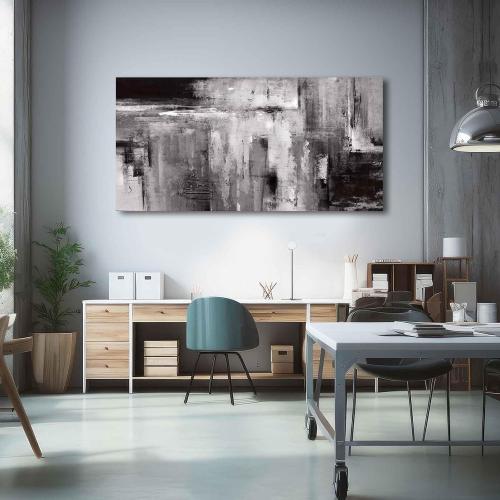 XIANSHOU Black Abstract Wall Art Living Room Decor Painting 29x 58 White Abstract Graffiti Wall Decorations for Bedroom Kitchen Dining Room Office