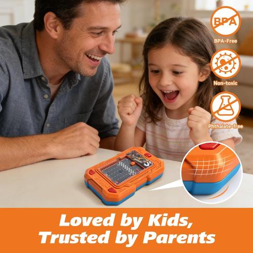 Racing Adventure Car Toy, Pocket-Sized Toddler Travel Toys, Mini Racing & Driving Games with Light and Sounds, Party Favors Birthday Gifts for 3 4 5 6 Year Old Boys Girls