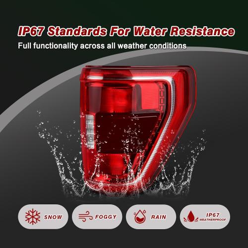 Tail Lights with Bulbs and Harnesses Compatible With 2021 2022 2023 Ford F150 XLT Tremor Halogen W/Blind Spot Rear Light (Right Passenger Side) OEM:ML3Z-13404-C