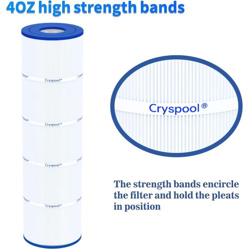 Cryspool® 07077 Filter Compatible with CCP420, Clean and Clear Plus 420, PCC105-PAK4, R173576, 570-0425-07, C-7471, 178584, 817-0106, FC-6470, 4×105 Sq. Ft Pool Filter Cartridges, 4 Pack