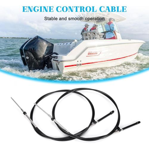 2pcs Gen1/Gen2 Boat Throttle and Shift Cables Compatible with Mercury MerCruiser Marine Force Outboard Engine, Replace CC179xx/CC189xx