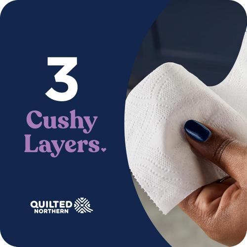 Quilted Northern Ultra Plush Toilet Paper, 6 Mega Rolls = 24 Regular Rolls, 3 Ply Soft Toilet Tissue | 3X Thicker*, Ultra Soft