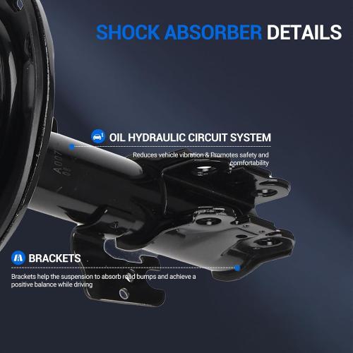 Autoround 172364 172363 Front Complete Strut & Coil Spring Assembly Compatible with Toyota Sienna 2005 2006 2007 2008 2009 2010 FWD