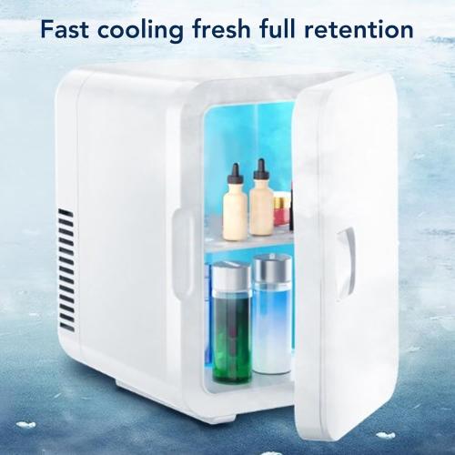 Mini Portable Fridge,6L Capacity,Portable Compact Refrigerator, Small Skin Care Fridge,for Skincare Beverage Food Medication Drink,for Home Office Car