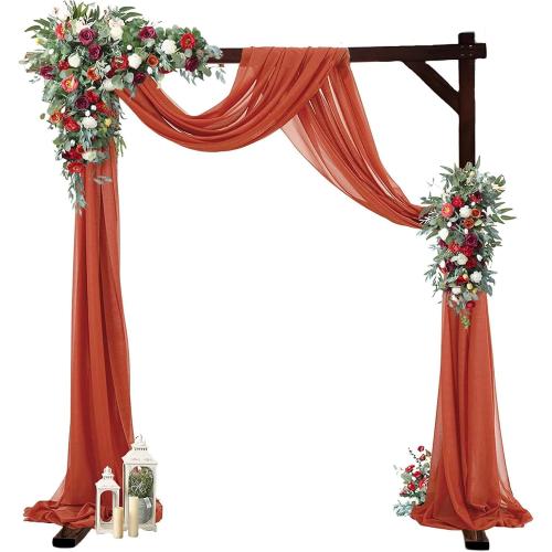 7.3FT Wooden Wedding Arch Stand Square Wood Arch Wedding Arbor for Ceremony Party Proposal Scene Garden