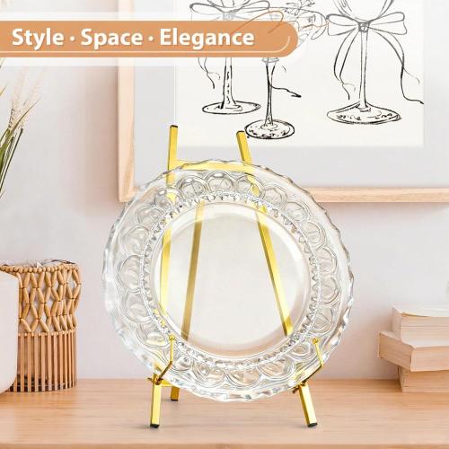 16.5 Metal Easel Stand for Sign – Elegant Table Top Easel for Display, Heavy Duty Tabletop Picture Easel Stand for Wedding Sign, Picture Frame, and Art (Gold)