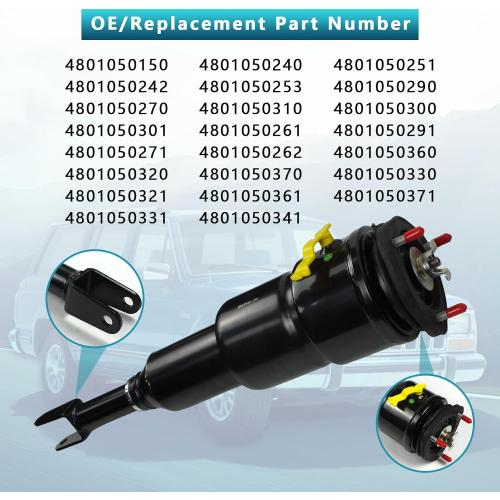Front Right  and left Air Suspension Shock Absorber Struts Replacement for Lexus LS460 LS460L 2WD RWD 2006-2017 4801050240