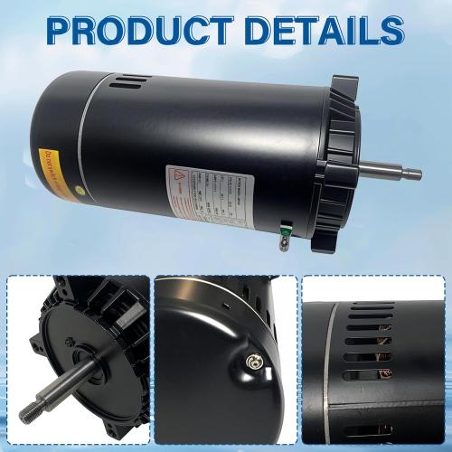 UST1102 1 Hp Up-Rated Swimming Pool Pump Motor Replacement for Century, A.O. Smith, Hayward, Super II, 115/230V Pool Motor with Seal Kit Replace Super Pump SP2607X10 56J Frame, 3450RPM, Max-Flow Pump