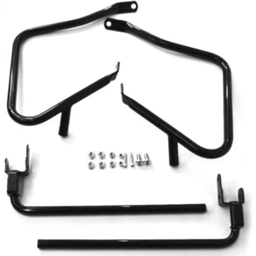Gloss Black Rear Saddlebag Guards Support Kit Harley Davidson Touring Electra Street Glide Road King Ultra Classic Limited CVO 2014-2023 Saddle Bags Bag Guard Mount Saddlebags # 90200788 Bar Supports
