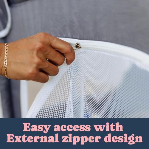 Todale 50”×50” Baby Playpen - Safe Infant & Toddler Gate for Crib - Portable Floor Yard with Anti-Slip Base and Breathable Mesh in Gray - Playpen for Babies and Toddlers, Gray