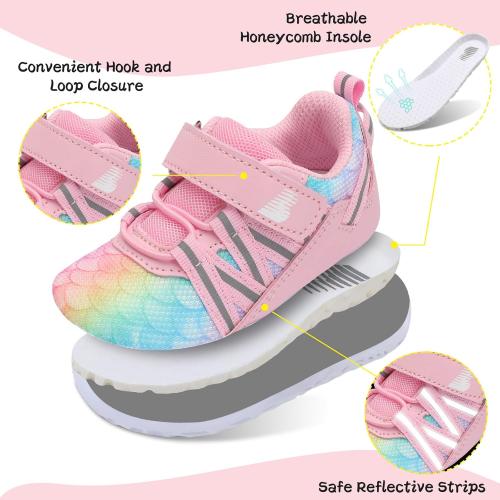 Size 1 month u 2 month .....BARERUN Baby Sneakers Toddler Shoes Soft Anti-Slip Sole Newborn First Walkers Infant Toddler Breathable Athletic Running Shoes