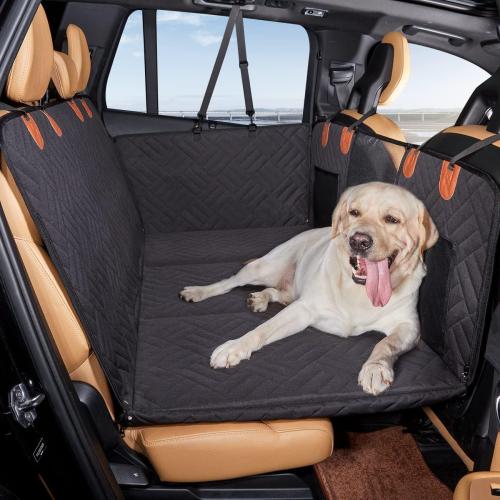 Black 52x52 YJGF Back Seat Extender,Dog Seat Cover for Back Seat,Hard Bottom Car Seat Cover for Dogs,Dog Hammock for Car,Back Seat Pet Cover for Dogs(Black)