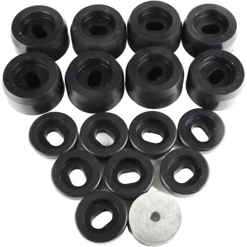 7-141 Body and Cab Mount Bushing Kit for 1999-2014 Chevy Silverado & Sierra 1500/2500 2WD/4WD Polyurethane Black 24PCS