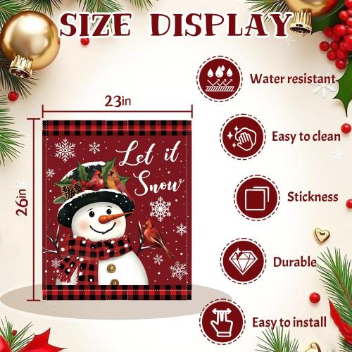 Christmas Dishwasher Magnet Cover, 23x26In Let it Snow Snowman Dishwasher Magnet Sticker for Kitchen Decoration Funny Refrigerator Magnet Cover Fridge Panel Decal Refrigerator Magnet Cover