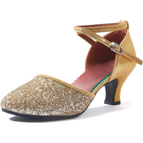 Size 9 Danceand Sway Womens Latin Dance Shoes Heeled Ballroom Salsa Tango Party Sequin Dance Shoes